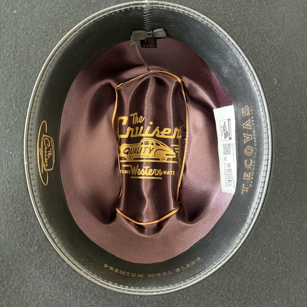 NWT Tecovas “The Cruiser” Cowboy Hat - Black Size 7 1/2 (750) - Picture 6 of 10